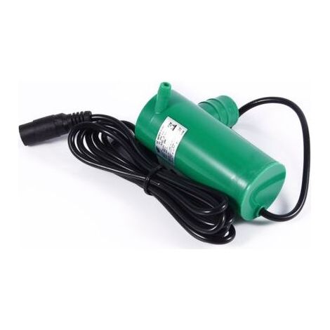 Pompe submersible 12 V CC, hauteur de refoulement maximale de 9 mètres, débit de 500 litres/heure, convient pour les étangs et l'irrigation des terres, grise (1/5)