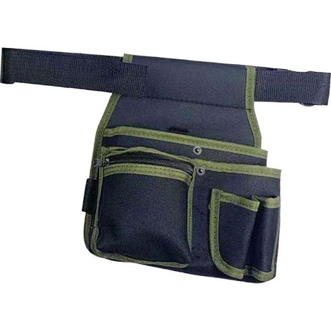 Sacoche de ceinture pour outils de jardinage, imperméable et pratique, style charpentier, bords bleus (1/3)