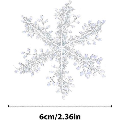 Décoration de Noël Flocon de Neige Guirlande de Flocons de Neige Décoration de Sapin de Noël Pendentif Flocon de Neige de Noël Décoration de Noël WUD6104 (1/5)