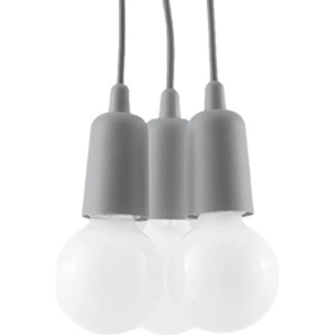 Lámpara colgante Tina gris, 3 luces (1/5)
