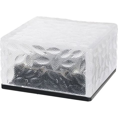 Lampe de Paysage Extérieure étanche à Lumière Solaire en Forme de Brique de Glace avec Batterie (Lumière blanche) (1/5)