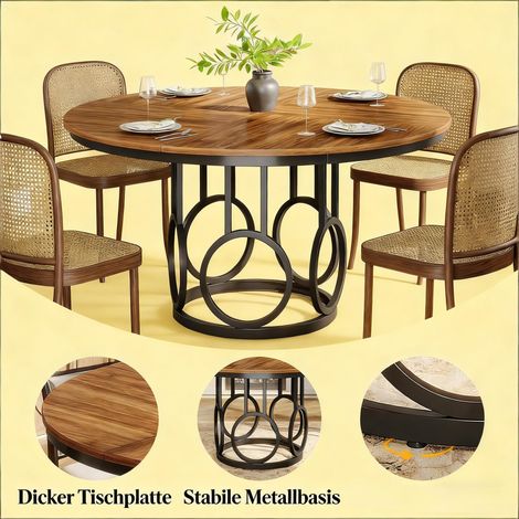 Table de conférence ronde en bois, style classique moderne, petite table basse pour salle à manger ou réunion