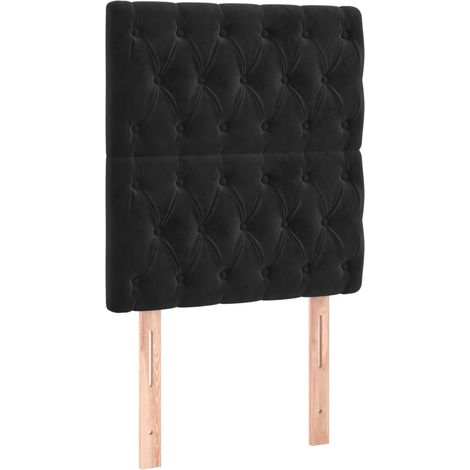 Maison Exclusive - Cabecero Terciopelo Negro 80x7x118/128 cm (1/5)
