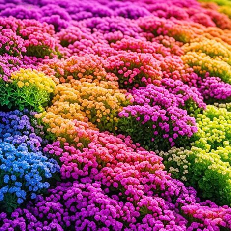 OBOSOE 50 000 graines de thym coloré, graines de thym , plante couvre-sol rustique, graines de fleurs