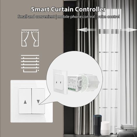 Ortviai Contrôleur de Rideaux Intelligent WiFi Tuya pour Maison/Bureau – Fonction Horloge, Commande Vocale & Partage d’Appareil (1/5)