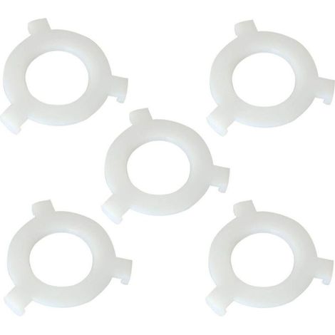 Set mit 5 Lampenschirm-Reduzierringen, E27 auf E14 Adapter, Beleuchtungszubehör, 49 mm (1,95 Zoll) auf 29 mm (1-1/7 Zoll), weiß (1/4)