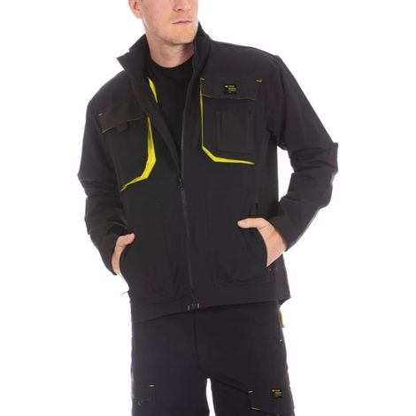 Veste de travail technique bi-Stretch RICA LEWIS Grid - Noir - M (1/4)
