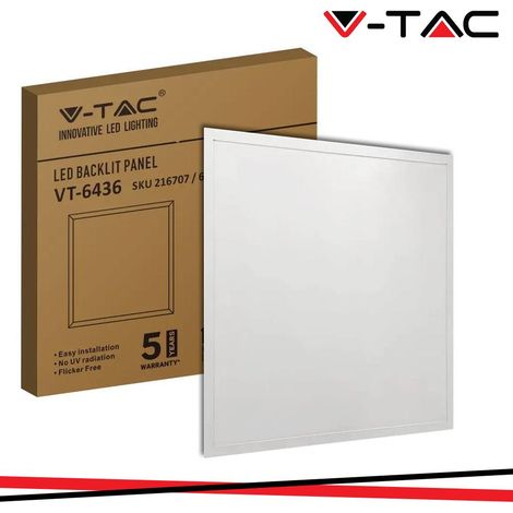 LED PANNELLO 36W 595X595MM BACKLIT   120LM/W 4000K 8PCS/SET                                              - Luce NATURALE
