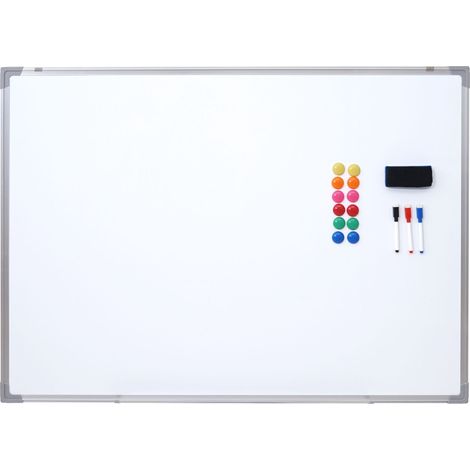 [NON UTILIZZATO] Lavagna magnetica bianca memoryboard HHG-831 con accessori, 110x80cm