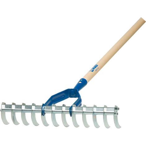 Rastrello aeratore a 12 denti zincati