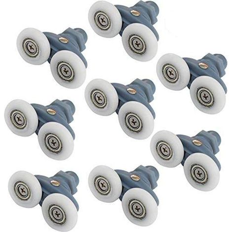 Lot de 8 roulettes de douche doubles 25 mm de diamètre (1/5)