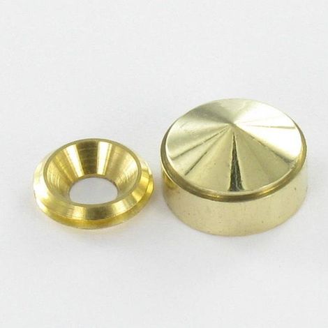 Rosace conique ou cache vis (1 rosace et 1 cuvette de vis) Laiton Diamètre 12 Pour Vis M4-400 pièces
