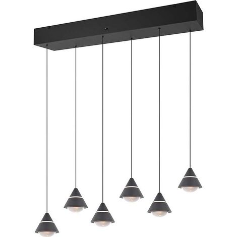 Pendelleuchte Hängeleuchte Deckenleuchte schwarz matt Farbwechsel H 200 cm