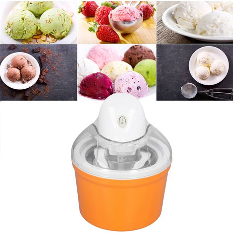 Machine à glace grande capacité 1,2 L, entièrement automatique à un bouton, norme européenne 220 V, orange. (1/5)
