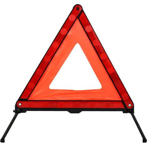Triangle de signalisation, 1 triangle de signalisation, triangle de signalisation pour voiture, en plastique ABS, avec boîte de rangement, réfléchissant (1/5)