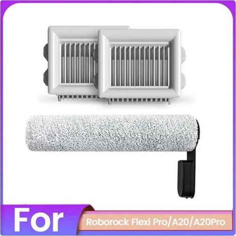 Brosse à Rouleau - Filtre pour Aspirateur Balai Robot - Compatible Roborock Flexi Pro A20 A20Pro - Kit de Rechange 3 Pièces (1/5)
