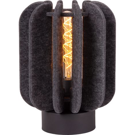 Lampada da tavolo Lucide Rafal grigio/nero E27 31cm (1/5)
