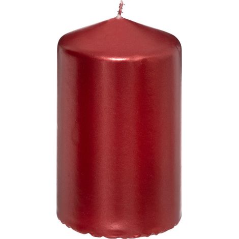Bougie Ronde Satin Rouge 335G H 12 cm - Feeric Christmas
