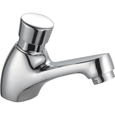 Minuterie, robinet mitigeur de lavabo chromé, chrome (1/2)