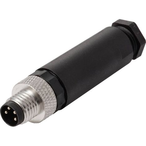 TRU COMPONENTS TC-13752060 Connettore da incasso sensore/attuatore M8 x 1 Spina dritta Numero di poli: 4 1 pz. (1/4)