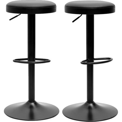Taburetes de bar ajustables negros (juego de 2) BYRON (1/4)