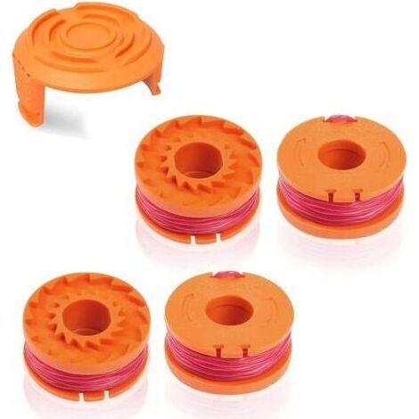 FENOPLASTICABobine de rechange pour tondeuse à gazon WORX WA0010/WA6531, compatible avec Worx WA0010, capuchon d'alimentation pour cordon de désherbeur automatique, cordon de tondeuse à gazon sans fil (1/5)