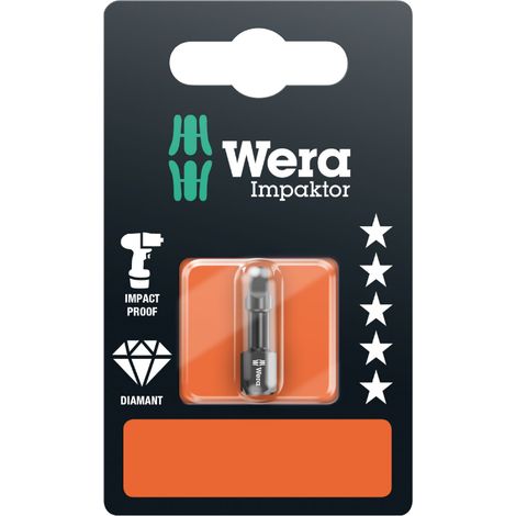 Wera 868/1 IMP DC SB Impaktor Innenvierkant Bits, 3 x 25 mm