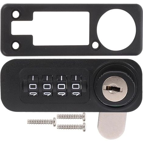 Mechanical Combination Lock 4 Digits For Cabinet And Locker Keyless Door Lock Cam Lock For Wooden Furniture Office And Home 2.83X1.02X1.97In (1/5)