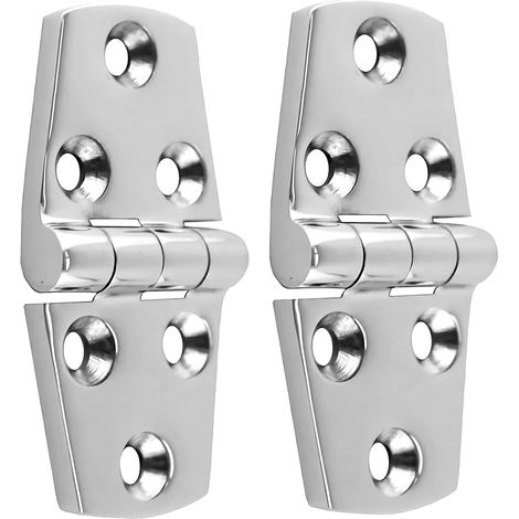 Charnière de porte marine en acier inoxydable, quincaillerie pour porte de cabine, charnière de navire lourde pour pont et armoire, SUS316, 3,8 cm x 7,6 cm, 2 pièces (1/5)