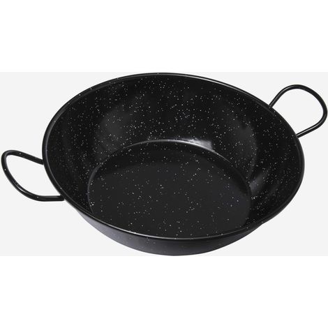 Plat à paella émaillé haut 40 cm – Capacité 6 personnes – Acier émaillé pour cuisson uniforme – Facile à nettoyer – Vaello Campos