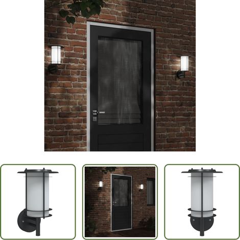 Éclairage extérieur - Applique murale d'extérieur noir acier inoxydable (1/5)