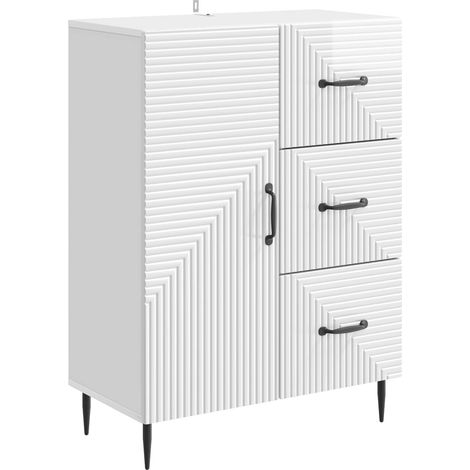 Credenza Bianco Lucido 66 x 34,5 x 89,5 cm Legno ingegnerizzato vidaXL