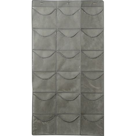 Porte-chapeaux à 24 poches pour casquettes de baseball, organisateur mural, support de rangement suspendu pour placard, gris