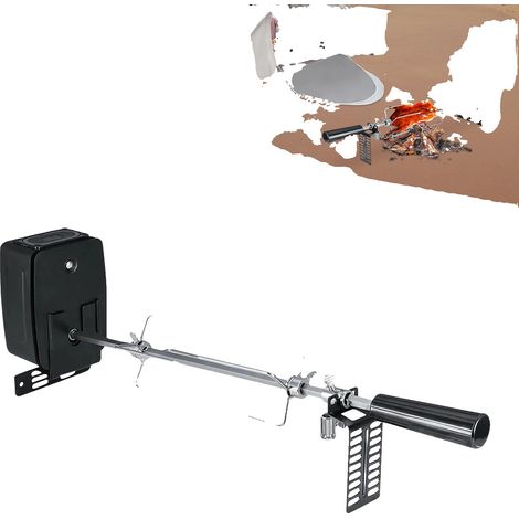 Parrilla para barbacoa, giratoria 360°, altura ajustable, color negro y plateado. (1/2)