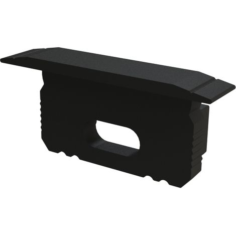 AL12-GLG2-AB-EC-o: schwarze Endkappe mit Loch GLG2 Endkappe schwarz mit Loch