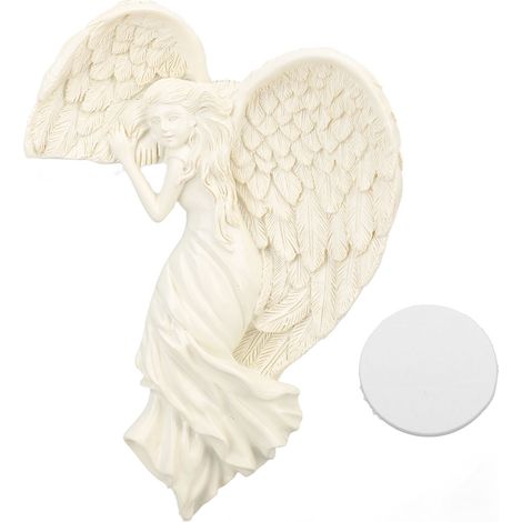 Angel Door Frame Decoration Unique Exquisite Resin Door Frame Angel Wing Sculpture for Home and Office Right Angel (1/5)