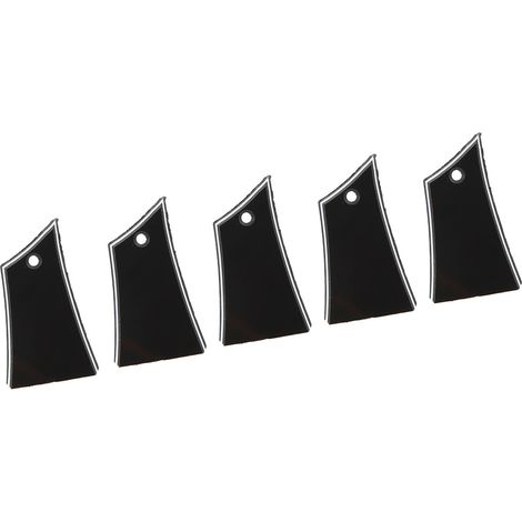 5 Pièces Cache Cheville de Réglage Plastique Noir avec Ligne Blanche Trapézoïdale pour Guitare Électrique (1/5)