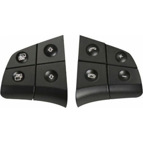 Kaelt - Remplacement Des Boutons De Commande Au Volant Pour Mercedes Benz W164 W245 W251 Ml Gl Br Classe, Noir, 4 Cles (1/5)