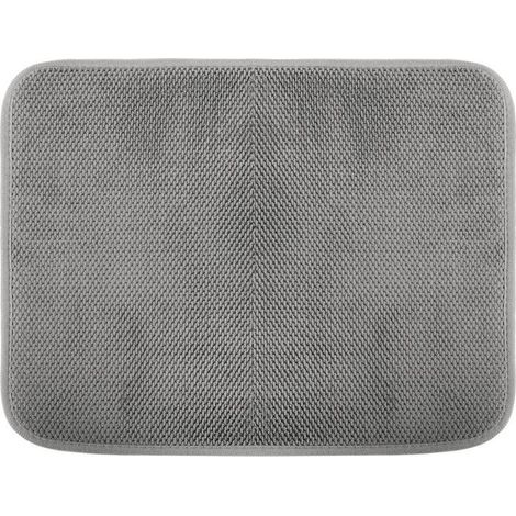 Tapis absorbant en microfibre - Ultra absorbant Séchage rapide - Cuisine - Gris 38x50 cm (1/5)