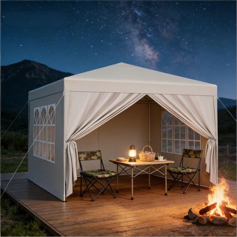 Abri de jardin moderne, tonnelle extérieure avec toit de protection pour terrasse, mariage, réception et événements (structure seule) (1/5)