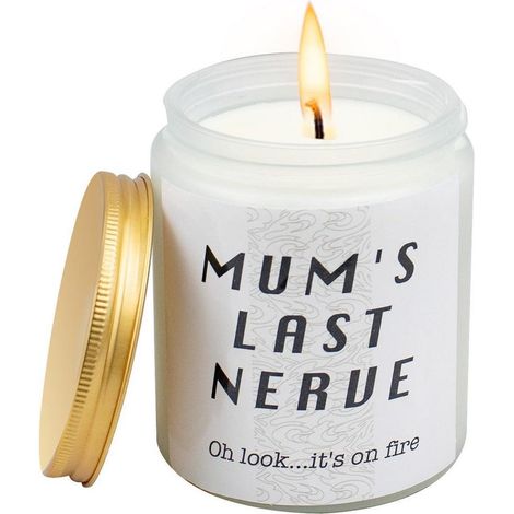 Duftkerze "Mamas letzter Nerv" mit Rauch & Vanille, Geschenk für Muttertag