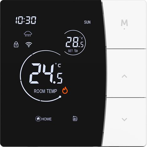 Thermostat WiFi SDM6 intelligent pour chauffage au sol et chaudière, écran LCD, contrôle par application, blanc