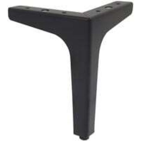 Lot de 4 pieds de canapé en métal de 10 cm, style contemporain (noir) (1/5)