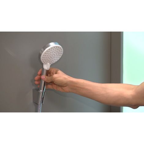 Ensemble de douche CROMETTA VARIO Porter, ensemble de 1600 mm, EcoSm 9 l/min, blanc/chrome (1/10)