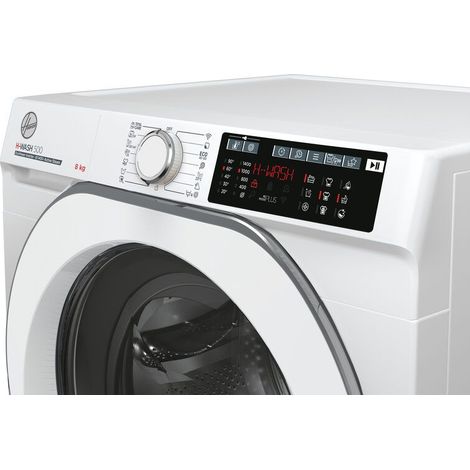 Hoover 48AMC/1-S Lavatrice H WASH 500 HW Caricamento Frontale 8Kg Classe A Bianco (1/5)