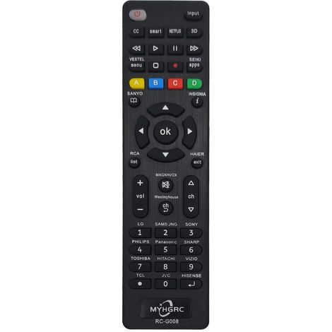 Reemplazo de control remoto universal aplicable para LG/Samsung/Sony/Toshiba/Sharp/Hitachi/TCL/Sanyo/Philips/Panasonic Smart TV -Fácil configuración de TV (1/5)
