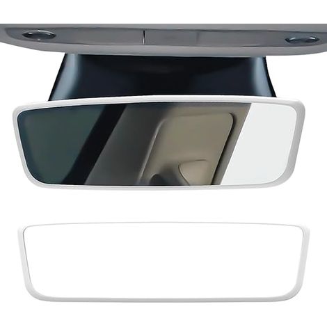 Couverture Rétroviseur,Accessoires Rétroviseur,Housse De Protection En Silicone Pour Rétroviseur,Cadre Protection Rétroviseur Voiture Cadre Rétroviseur Automobile en Silicone,Général,Blanc (1/5)