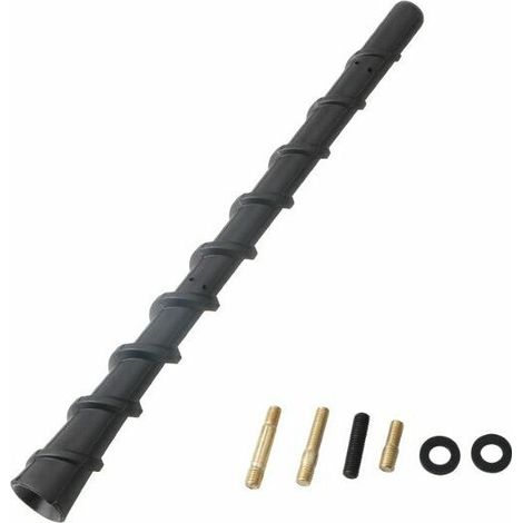 Antenna da tetto per auto, antenna radio universale di ricambio, antenna di ricezione a frusta, albero da 18 cm con adattatore M4, M5, M6 per camion FM AM stereo.
