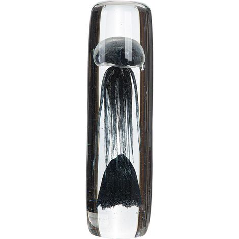Glas Art - Méduse décorative en Verre - Brillant - Transparent et Noir - Hauteur 31 cm x Ø 10 cm - Méduse décorative (1/4)
