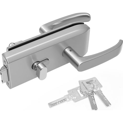 Serrure de porte en verre en acier inoxydable pour serrure en verre de 8 à 12 mm (1/5)